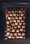 120 Stck Holzperlen natur 8mm Abpackung