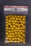 120 Stck Holzperlen 7mm gelb