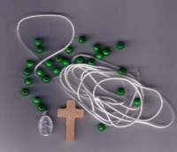 Set fr einen Rosenkranz  Farbe grn