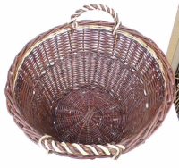 Runder Arbeitskorb, natur und helle Weiden, extra stark, mittlere Gre,