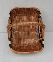 Stabiler Korb aus Weide in Schanzenart dreifarbig und Einkaufskorbgre
