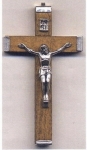 Holzkreuz mit Korpus und Metallrcken