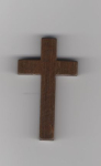 Holzkreuz 4,0cm dunkelbraun