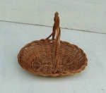 Spezielle flache Korbschale mit Henkel, Festtischkorb, Gre 6 = klein